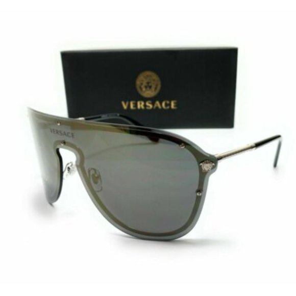 Versace Women\'s Silver and Grey Pilot Sunglasses! main image 4